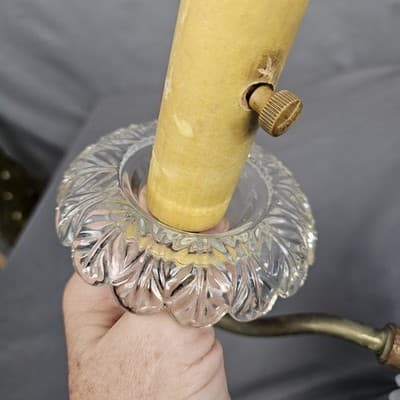 Vintage Electric Wall Sconce CRYSTAL GLASS Lamp Light - Thumbnail 7