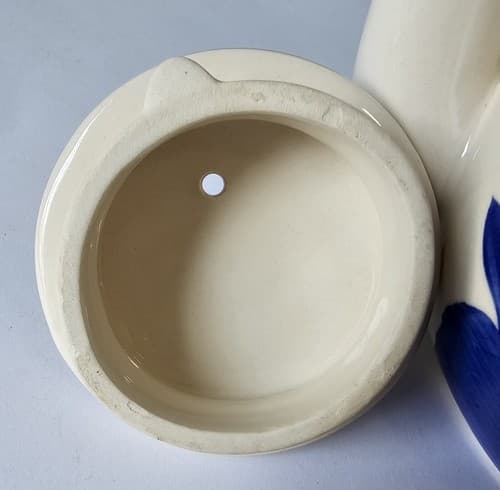 Teapot Cobalt Blue and White 5.5 Inches tall - Thumbnail 5