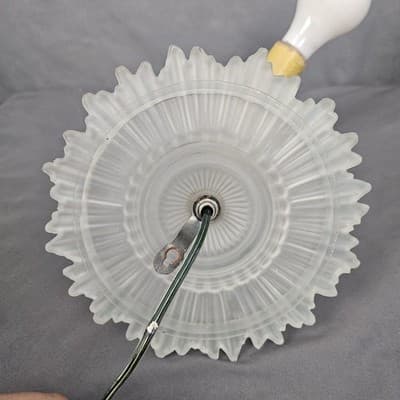 Vintage Electric Wall Sconce CRYSTAL GLASS Lamp Light - Thumbnail 4