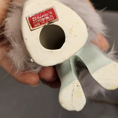Vintage 1950s MCM Ceramic Snooty Chained Mama Poodle Family With Pink Fur - Thumbnail 11