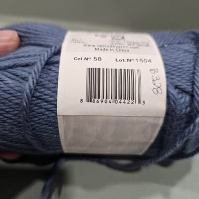 Cascade Farms Yarn Cherub Chunky Nylon Acrylic Blue Col no. 58, 3.5oz, 136.7yd - Thumbnail 3