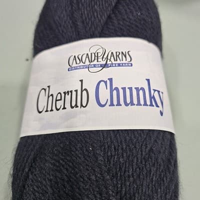 Cascade Farms Yarn Cherub Chunky Nylon Acrylic Black Col no. 40, 3.5oz, 136.7yd - Thumbnail 2