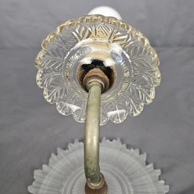 Vintage Electric Wall Sconce CRYSTAL GLASS Lamp Light - Thumbnail 8