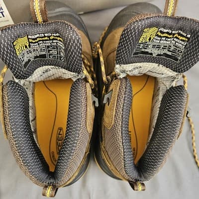 Keen Braddock Size 9EE Mid-Ankle Waterproof Steel Toe Work Boots Men's 1011424EE - Thumbnail 9