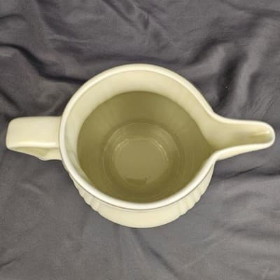 Vintage 40s Hall Superior Kitchenware Orange Poppy Pitcher Platinum Trim USA - Thumbnail 4