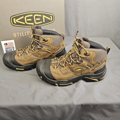 Keen Braddock Size 9EE Mid-Ankle Waterproof Steel Toe Work Boots Men's 1011424EE - Thumbnail 6
