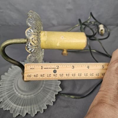 Vintage Electric Wall Sconce CRYSTAL GLASS Lamp Light - Thumbnail 15