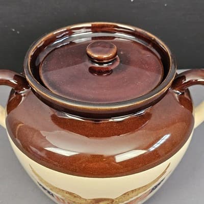 McCoy Pottery The Spirit of Seventy-Six 342 Bicentennial Bean Pot 1976 USA 2.5qt - Thumbnail 3