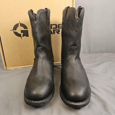 Guide Gear Boots Men's Size 9.5D GG Roper Boot WP Black #738405 Ortholite - Thumbnail 5