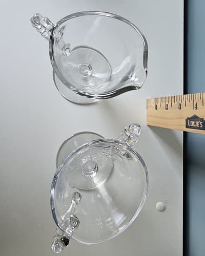 Imperial Glass Sugar And Creamer Set Candlewick Pedestal Elegant Vintage Clear - Thumbnail 5