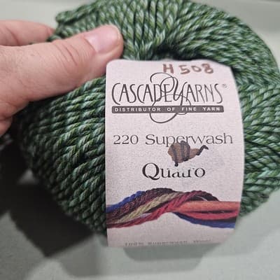 Cascade 220 Superwash Wool Yarn Quatro Multi Green Mix 220yd, 3.5oz, Col 1956 - Thumbnail 3