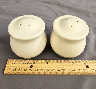 Pfaltzgraff Salt And Pepper Shakers Green Blue Stripes - Thumbnail 7