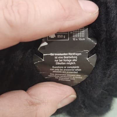 Austermann Floki Black Yarn 50g, 25m, Col 0002 Wool, Acrylic, Nylon Needle 10-12 - Thumbnail 5