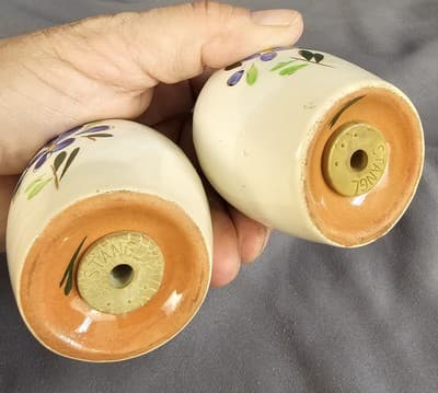 Vintage Stangl Pottery Country Garden Salt & Pepper Shakers 3" Floral - Thumbnail 6