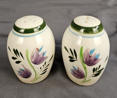 Vintage Stangl Pottery Country Garden Salt & Pepper Shakers 3" Floral - Thumbnail 2