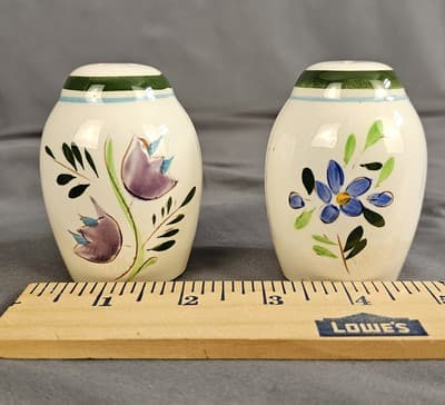 Vintage Stangl Pottery Country Garden Salt & Pepper Shakers 3" Floral - Thumbnail 8