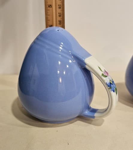 Vintage Hall's Superior Quality "Rose Parade" Blue- Salt & Pepper Shaker Set - Thumbnail 7