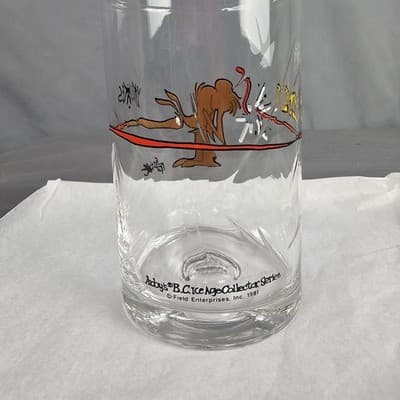 B.C. Ice Age Collectors Series Anteater Johnny Hart * Drinking Glass 1981 Arby's - Thumbnail 4