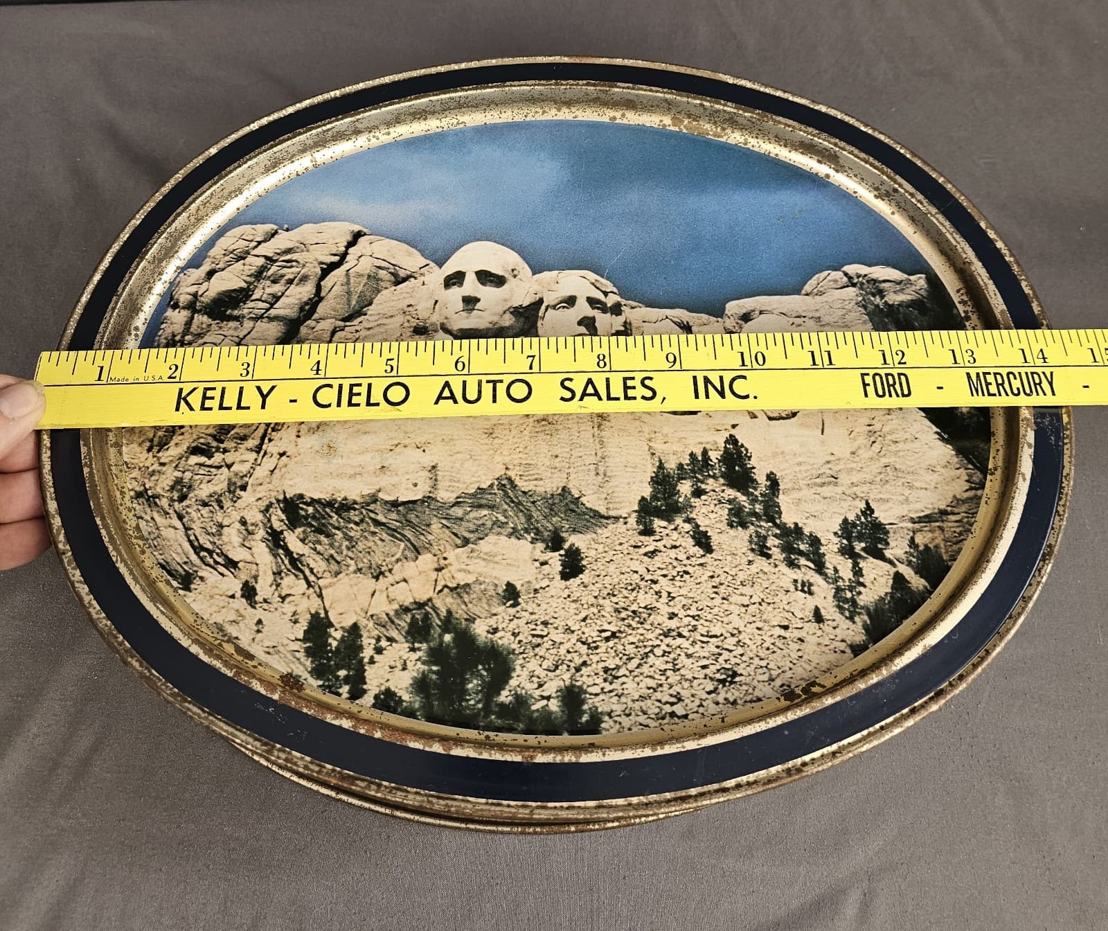 Mount Rushmore National Memorial Reproduction Lithograph 1985 Sunshine Biscuit - Thumbnail 9