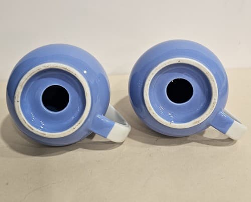 Vintage Hall's Superior Quality "Rose Parade" Blue- Salt & Pepper Shaker Set - Thumbnail 4