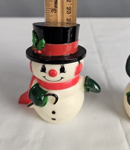 HALLMARK'S Happy Merry Snowmen Salt Pepper Shakers 1980 VINTAGE - Thumbnail 8