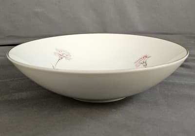 Vintage Royal Court Carnation Fine China Japan 9" Serving Bowl Gold Trim - Thumbnail 2