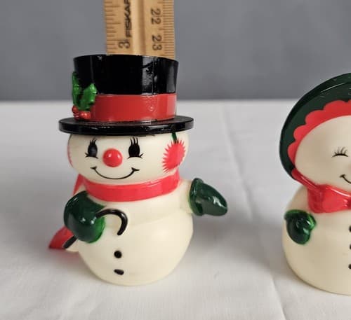 HALLMARK'S Happy Merry Snowmen Salt Pepper Shakers 1980 VINTAGE - Thumbnail 7