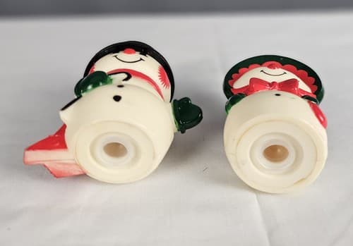 HALLMARK'S Happy Merry Snowmen Salt Pepper Shakers 1980 VINTAGE - Thumbnail 5