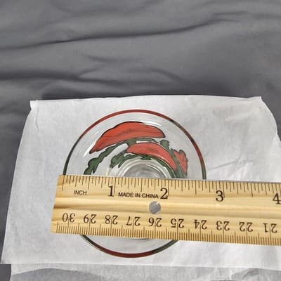 Vintage Poppy Highball Tumbler 6" Peanut Butter Glass - Thumbnail 7