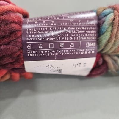 Ella Rae Yarn Lush Merino Mix Lush 112, Hand Painted 3.52oz, 66yd Wool S Bulky - Thumbnail 6
