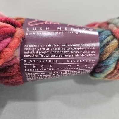 Ella Rae Yarn Lush Merino Mix Lush 112, Hand Painted 3.52oz, 66yd Wool S Bulky - Thumbnail 4