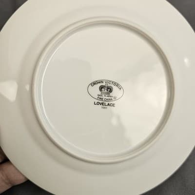 Crown Victoria Lovelace Bread Plates Set Of 4 White Fine China of Japan Embossed - Thumbnail 6