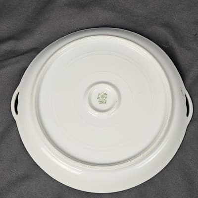Vintage Noritage Hand Painted Cake Plate Roses Gold Handles 7.75" Wide - Thumbnail 4