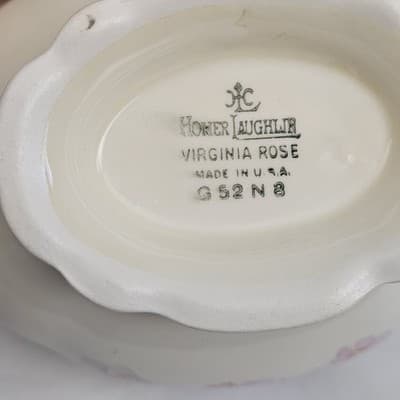 Vintage Sugar Bowl No Lid Homer Laughlin Virginia Rose USA - Thumbnail 6
