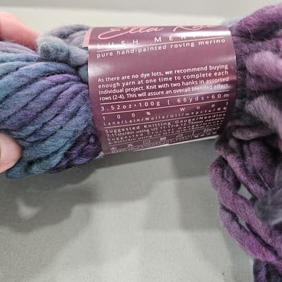 Ella Rae Yarn Lush Merino Mix Lush 105, Hand Painted 3.52oz, 66yd Wool S Bulky - Thumbnail 2