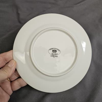 Crown Victoria Lovelace Bread Plates Set Of 4 White Fine China of Japan Embossed - Thumbnail 5