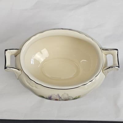 Vintage Sugar Bowl No Lid Homer Laughlin Virginia Rose USA - Thumbnail 4