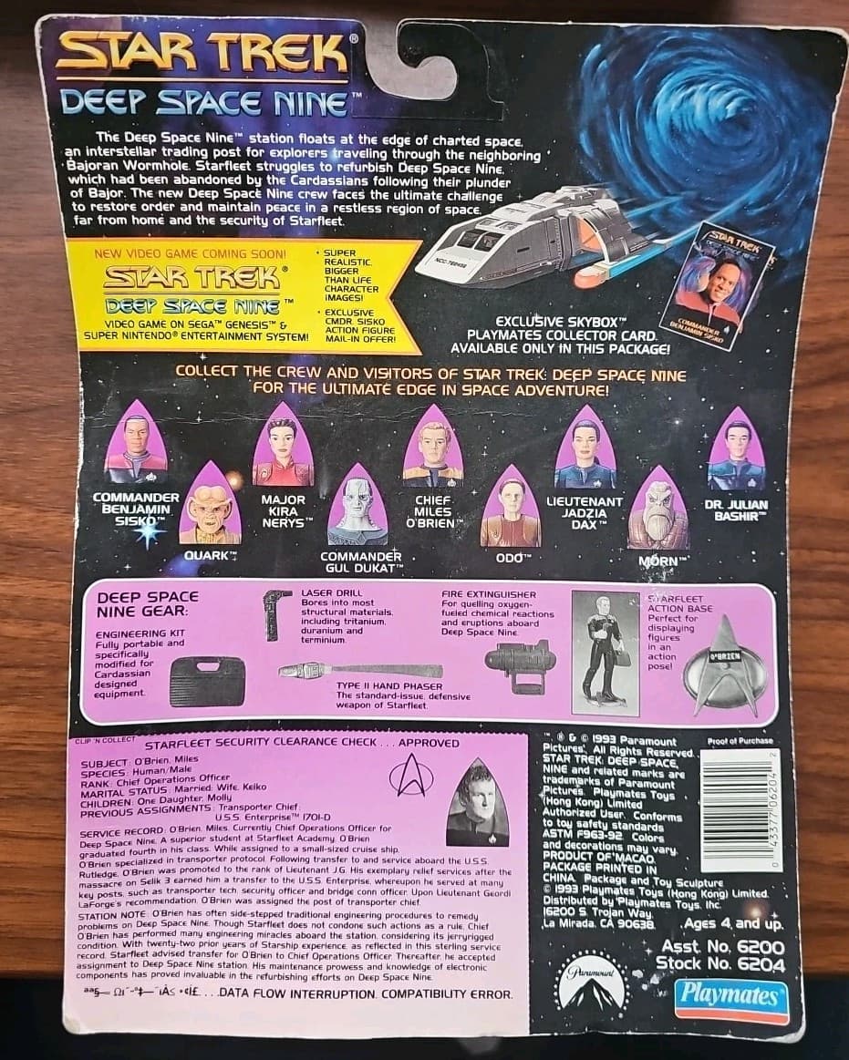 Star Trek Deep Space Nine Beyond the Final Frontier Figure 93 Chief Miles OBrien - Thumbnail 2