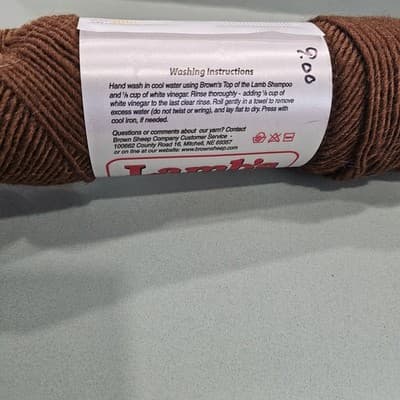 Lamb's Pride Yarn Col M-175 Bronze Patina Brown Sheep Worsted Wool Moh 4oz 190y - Thumbnail 5