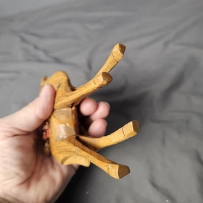 Vintage Olive Wood Hand Carved 6 Inch Camel Nativity Holy Land Christmas - Thumbnail 6