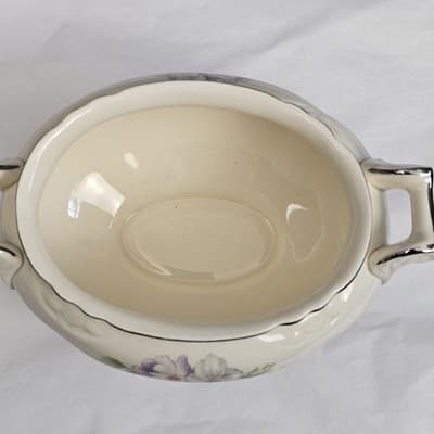 Vintage Sugar Bowl No Lid Homer Laughlin Virginia Rose USA - Thumbnail 7