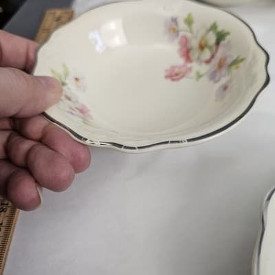 Vtg Set of 5 Homer Laughlin Virginia Rose USA 5.25" Fruit Dessert Bowl - Thumbnail 5