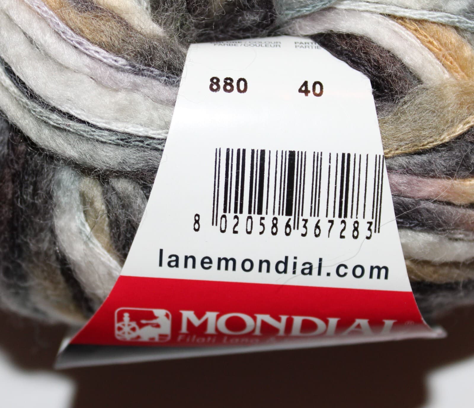 Neve Mondial 55% Merino Wool, 45% Acrylic Col Black brown white mix 50gr, 70m - Thumbnail 2