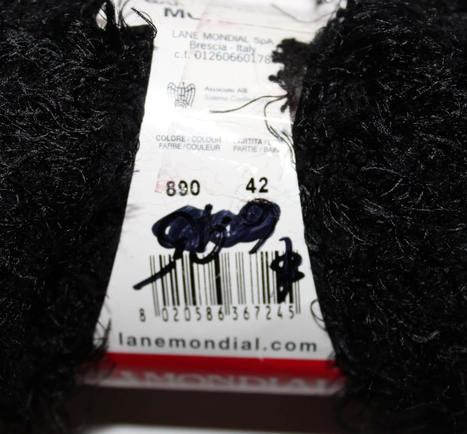 Neve Mondial 55% Merino Wool, 45% Acrylic Col 890 Black - Thumbnail 4