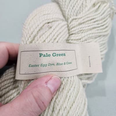 KiNits Hand Dyed Yarn Merino Mohair Pale Green 200yd - Thumbnail 4