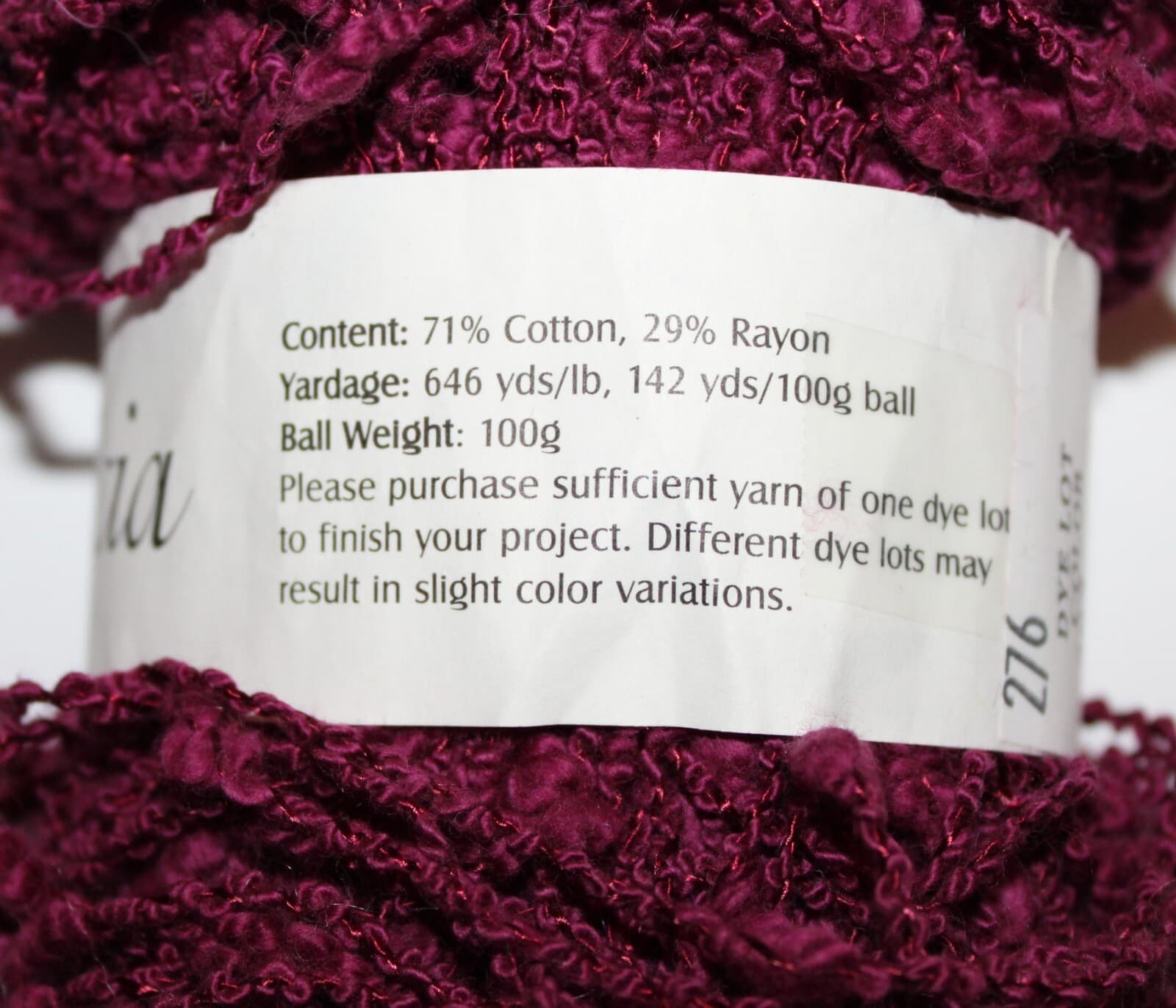 Ironstone Felicia pink burgundy, 71% Cotton, 29% Rayon, Color 276 100g, 142yd - Thumbnail 2