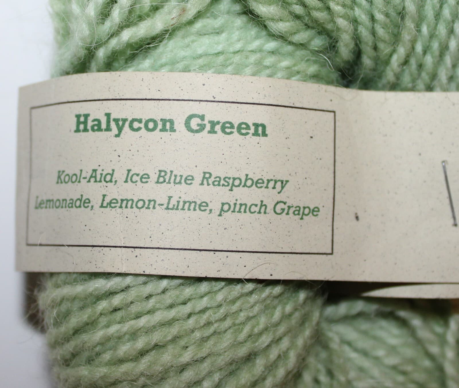 DiNits Hand Dyed 60% Merino, 40% Mohair Blend Halycon Green 200yd - Thumbnail 3