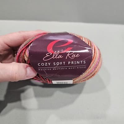 Ella Rae Yarn Cozy Soft Prints Col 06 Acrylic/Wool 3.52oz 213yd Fall Colors - Thumbnail 2