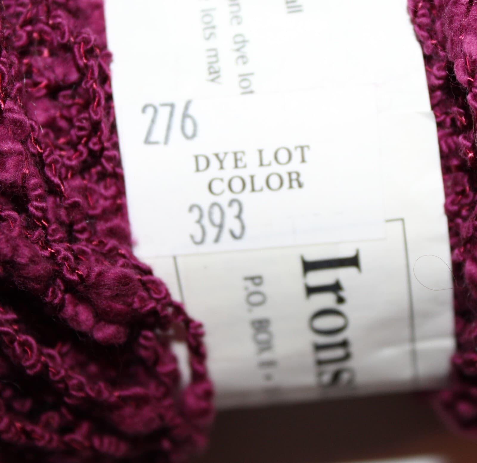 Ironstone Felicia pink burgundy, 71% Cotton, 29% Rayon, Color 276 100g, 142yd - Thumbnail 3