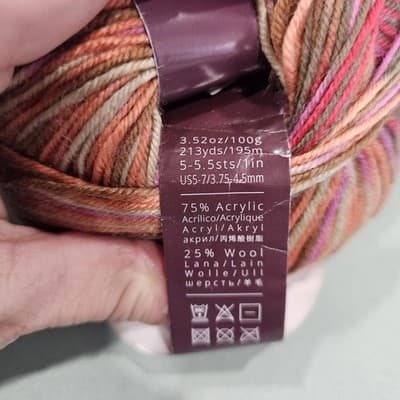 Ella Rae Yarn Cozy Soft Prints Col 06 Acrylic/Wool 3.52oz 213yd Fall Colors - Thumbnail 4